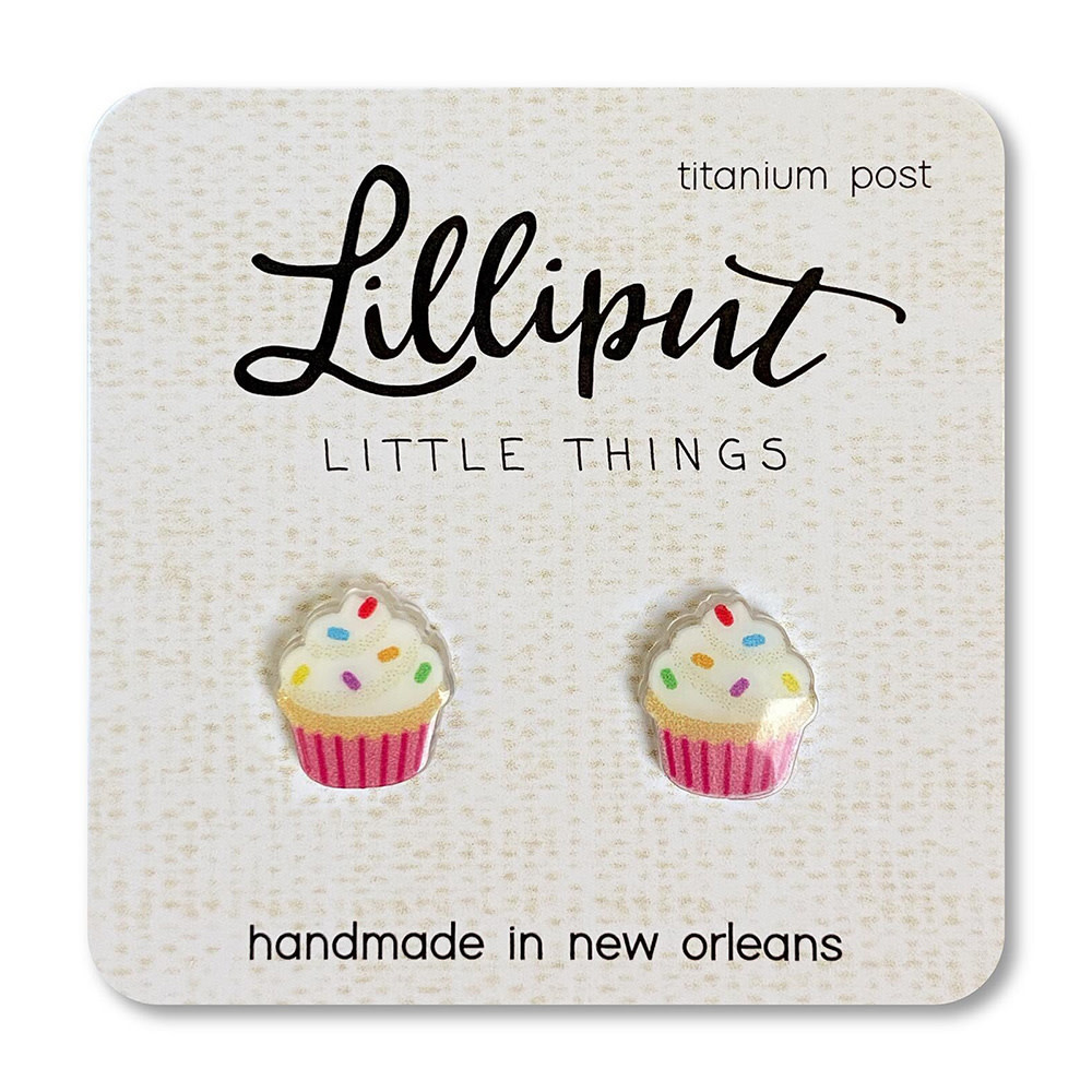 Lilliput Little Things Earrings - Birthday Cupcake