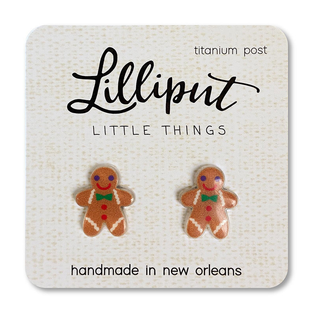 Lilliput Little Things Lilliput Little Things Earrings - Gingerbread Man