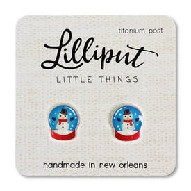 Lilliput Little Things Lilliput Little Things Earrings - Snowman Snow Globe