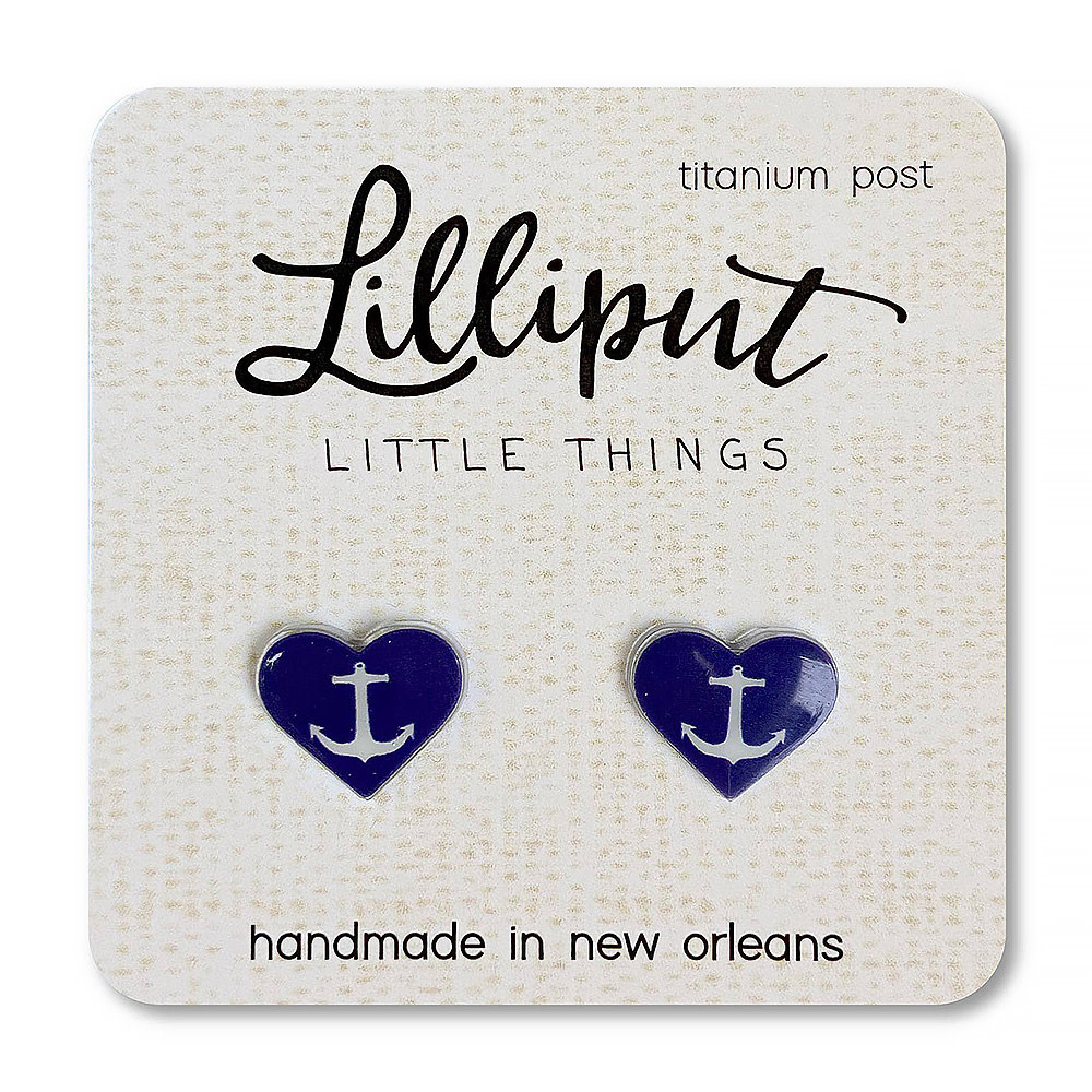 Lilliput Little Things Lilliput Little Things Earrings - Anchor Heart