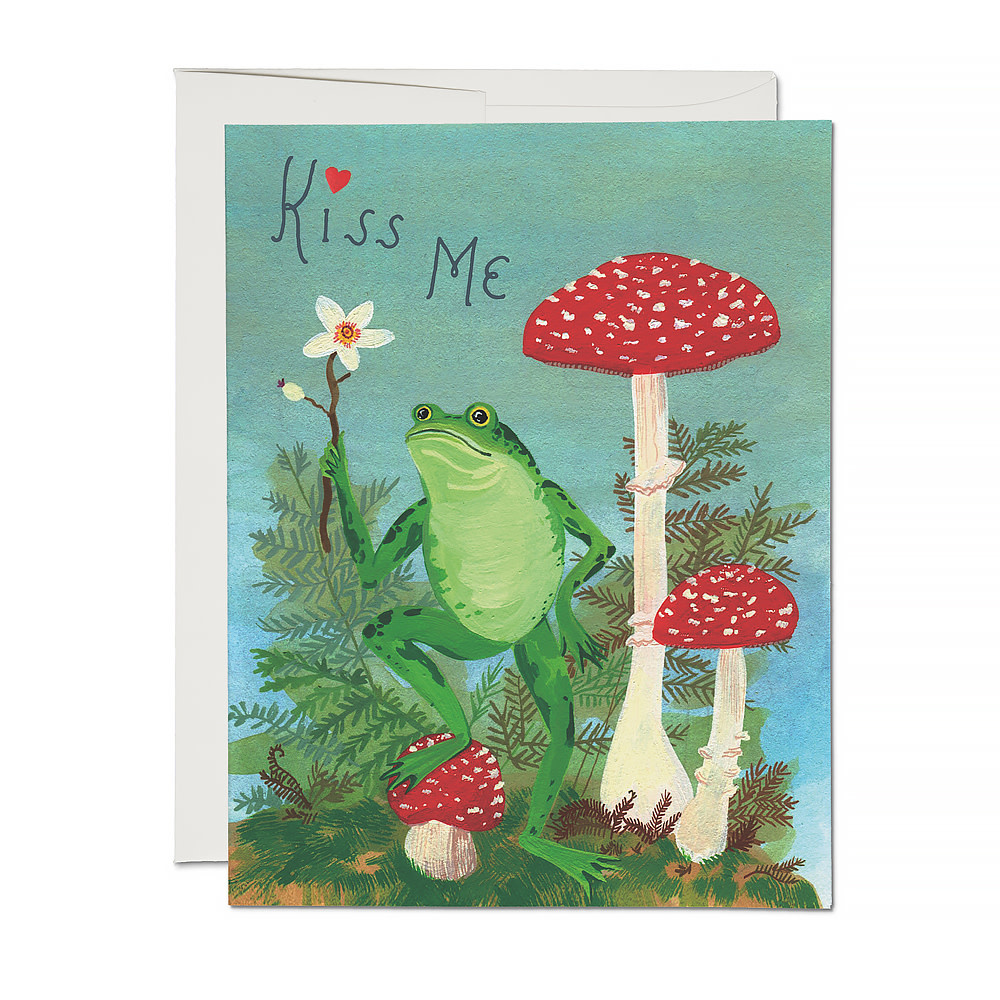 Red Cap Cards Red Cap Cards - Kiss Me Frog Card