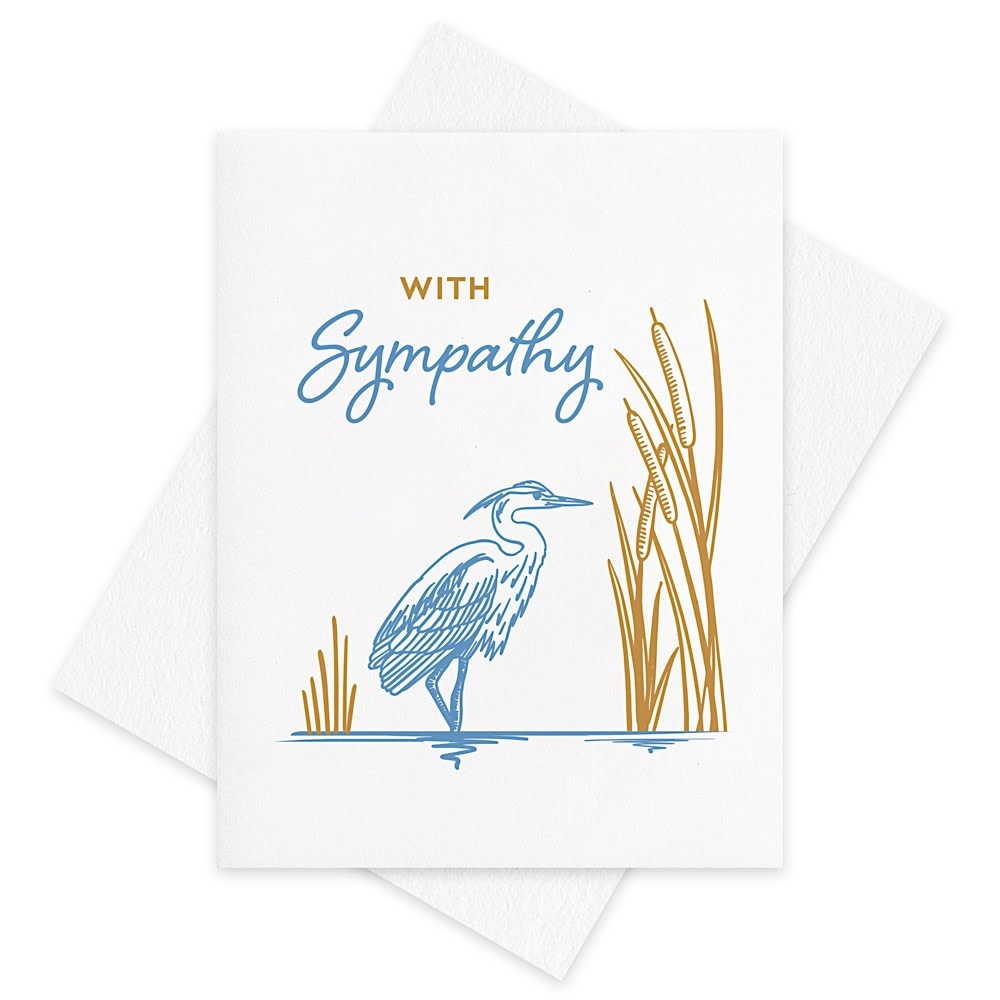 Inkwell Originals Inkwell Originals - Sympathy Heron Card