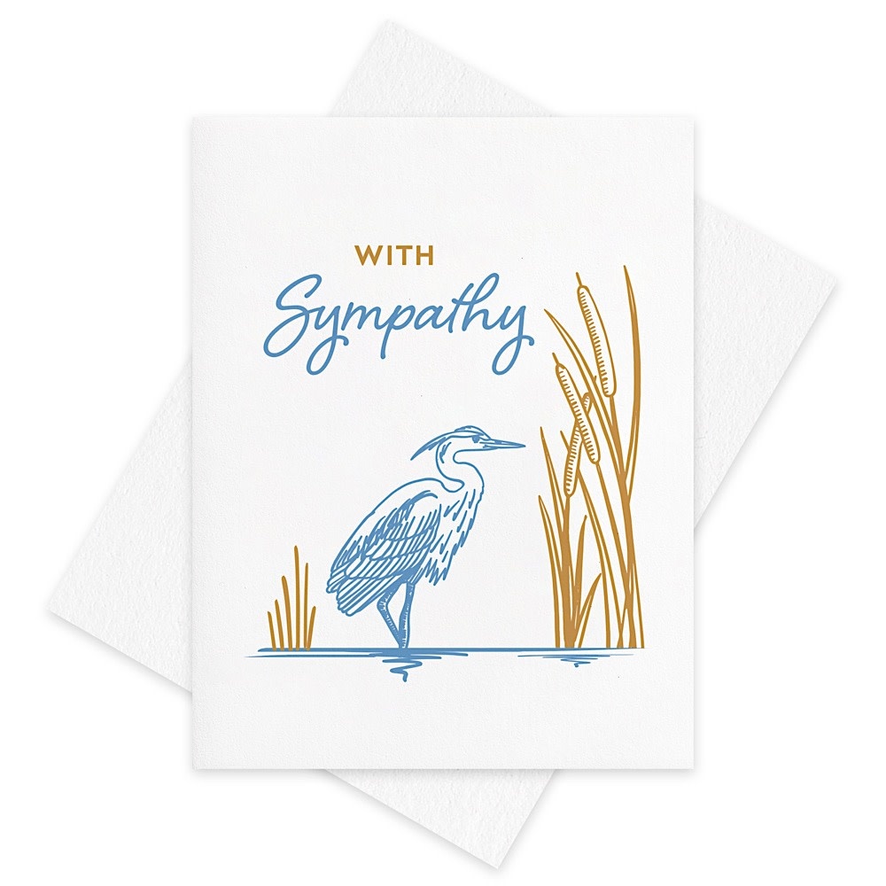 Inkwell Originals - Sympathy Heron Card