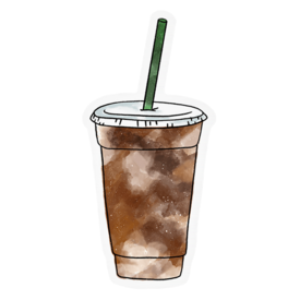 Elyse Breanne Design Elyse Breanne Design Sticker - Iced Coffee