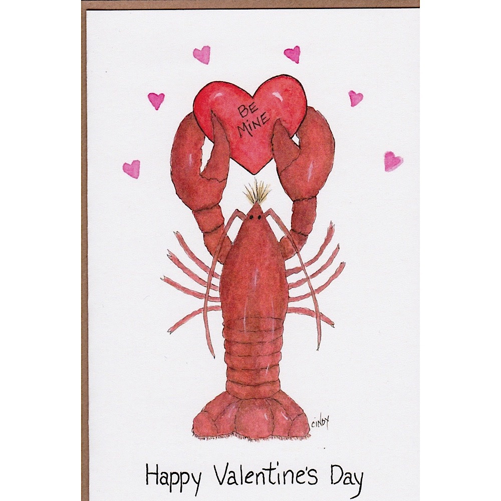 Cindy Shaughnessy Cindy Shaughnessy - Lobster Heart Valentine's Day Card
