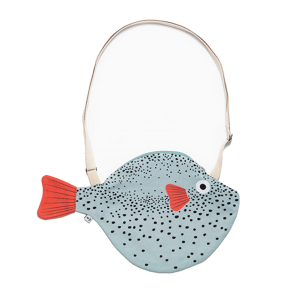 Aqua Pufferfish Bag - Small
