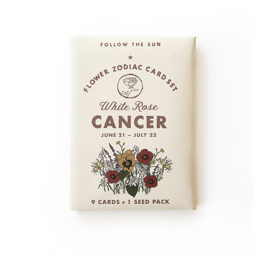 Three Potato Four Flower Zodiac Sticker Card Set - Cancer