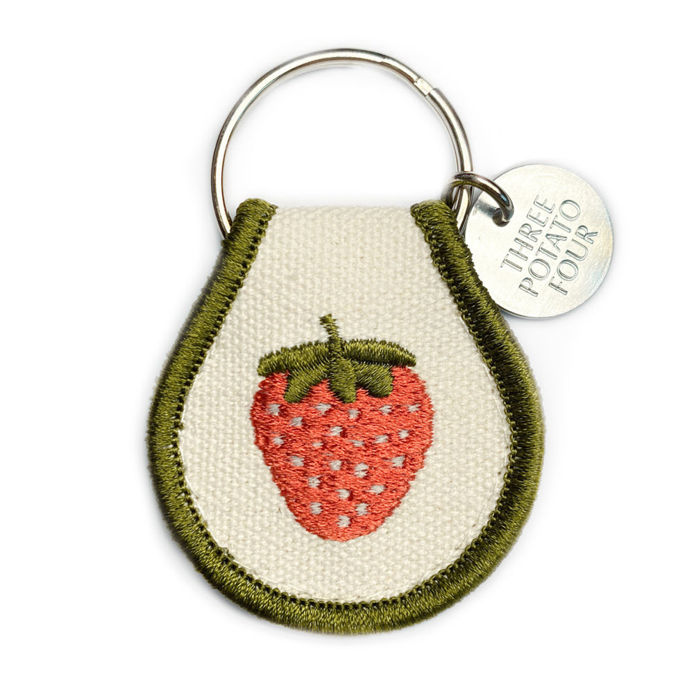 Three Potato Four Patch Keychain - Strawberry