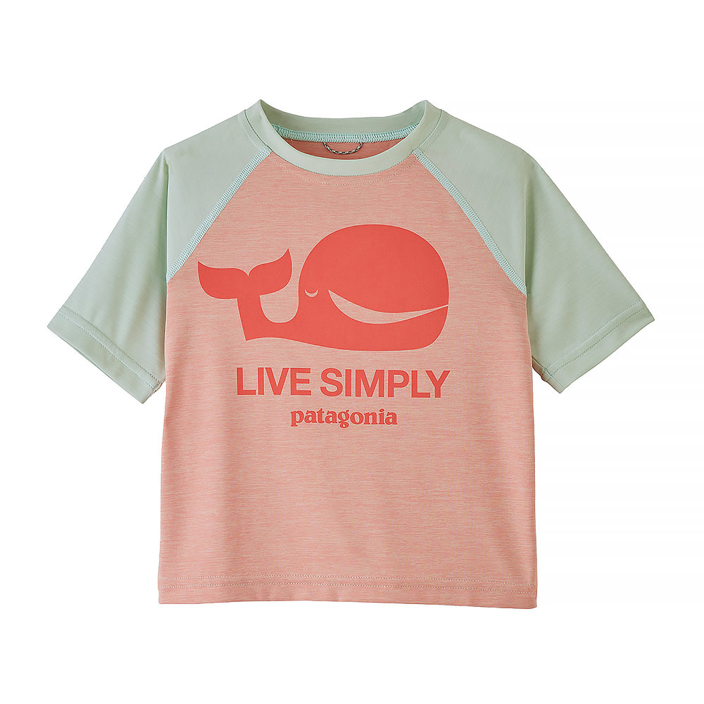 Patagonia Patagonia Baby Capilene Cool Daily T-Shirt - Live Simply Whale: Flamingo Pink X-Dye