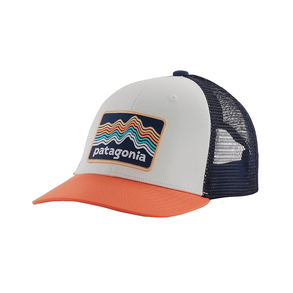 Patagonia - Kids Trucker Hat - Ridge Rise Stripe: Coho Coral