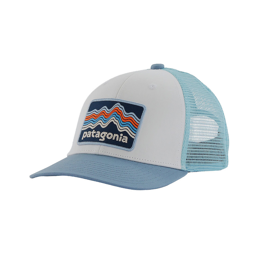 Patagonia Patagonia - Kids Trucker Hat - Ridge Rise Stripe: Light Plume Grey