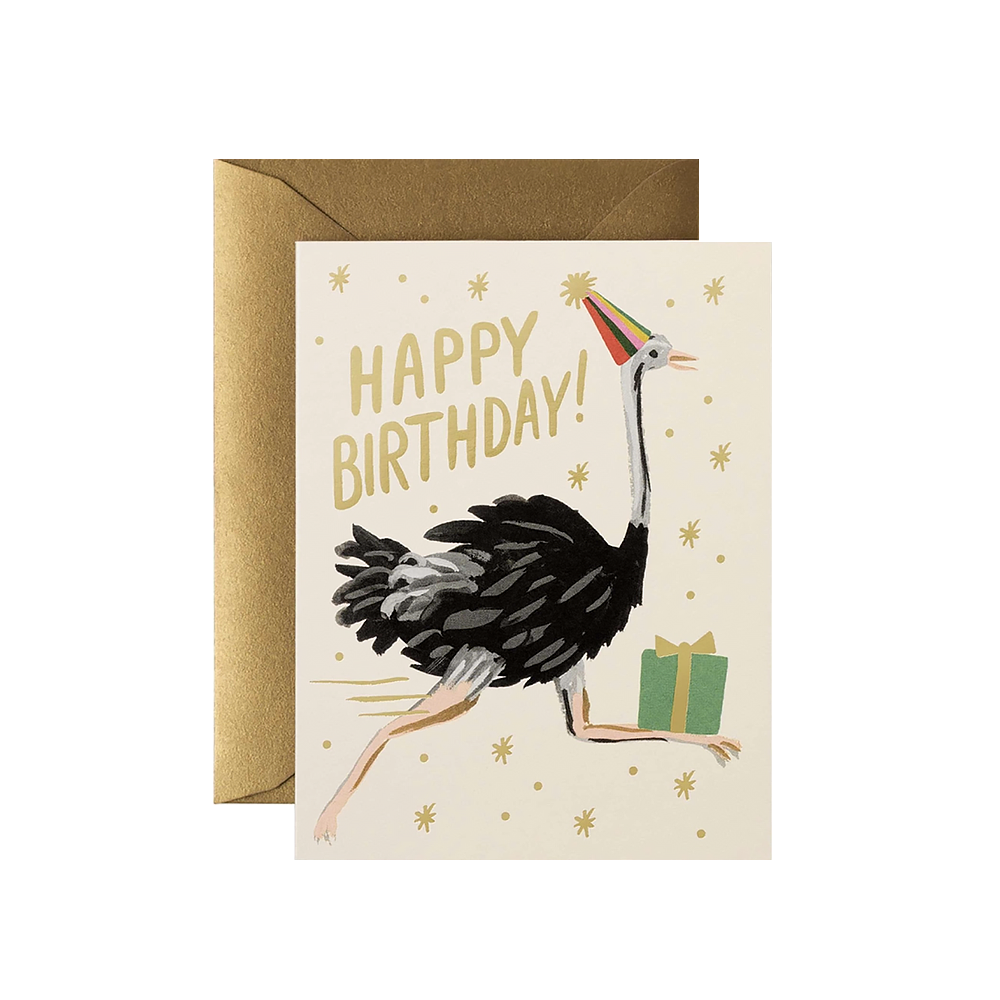 Rifle Paper Co. Card - Ostrich Birthday