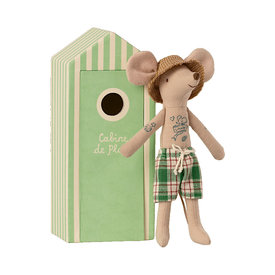 Maileg Maileg Mouse - Beach Mice Dad Mouse in Cabin de Plage