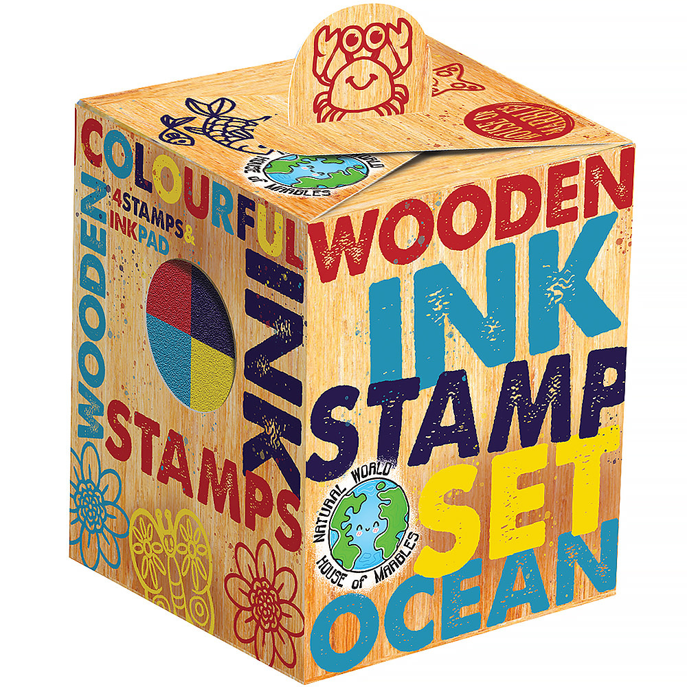 House of Marbles Wooden Stamp Set - Ocean