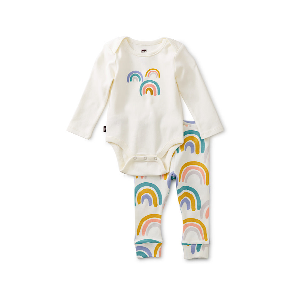 Tea Collection Bodysuit Baby Outfit - Painted Rainbow
