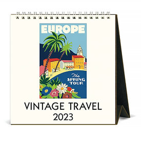 Cavallini Papers & Co., Inc. Cavallini Desk Calendar - Vintage Travel 2023