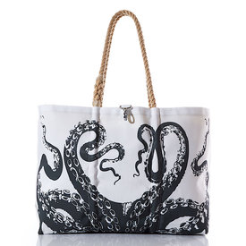 Sea Bags Sea Bags - Large Species Tote - Octopus - Hemp Handle with Clasp