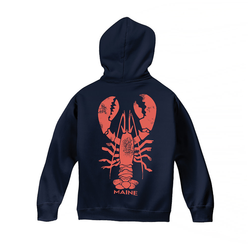 Woods & Sea - Giant Lobster - Youth Hoodie - Navy