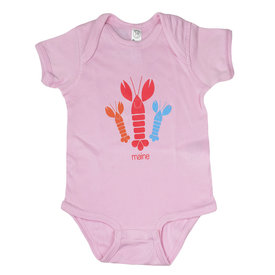 Woods & Sea Woods & Sea - Happy Lobster Onesie - Pink