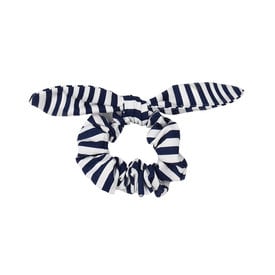 Two Little Beans and Co. Two Little Beans Petite Scrunchie with Bow - Nautical Stripe