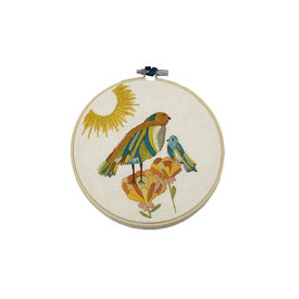 Stitched On Langsford Embroidered Hoop 6" - Two Birds