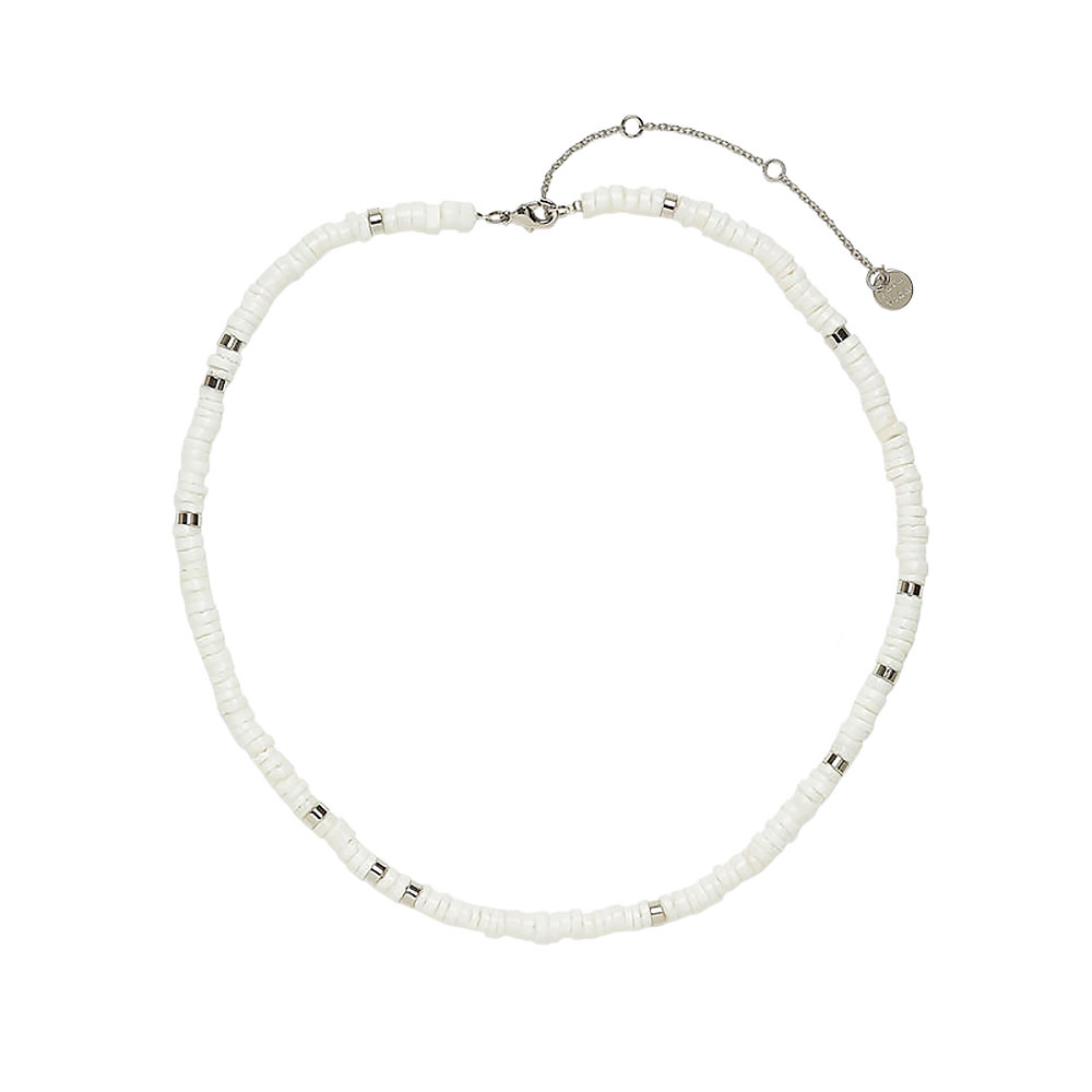 Pura Vida - Puka Shell Choker Necklace - Silver