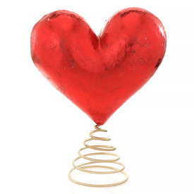 Cody Foster & Co Heart Tree Topper - Red Leaf