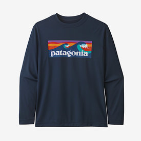 Patagonia Patagonia Kids Capilene Cool Daily T-Shirt - Boardshort Logo - New Navy