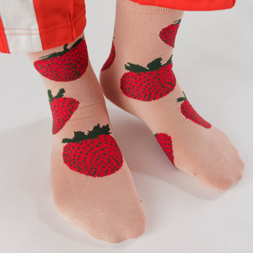 Baggu - Crew Socks - Strawberry