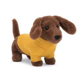 Jellycat Jellycat Sweater Sausage Dog Yellow - 6 Inches