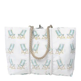 Sea Bags Sea Bags Sara Fitz - Beach Chairs - Large Tote - Hemp Handle with Clasp