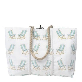 Sea Bags Sea Bags x Sara Fitz - Beach Chairs - Large Tote - Hemp Handle with Clasp