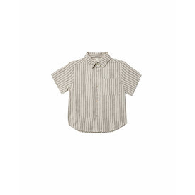 Rylee + Cru Rylee + Cru Collared Shirt - Black Pinstripe