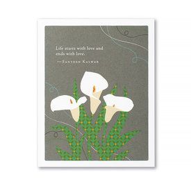 Compendium Sympathy Card - Life Starts With Love…