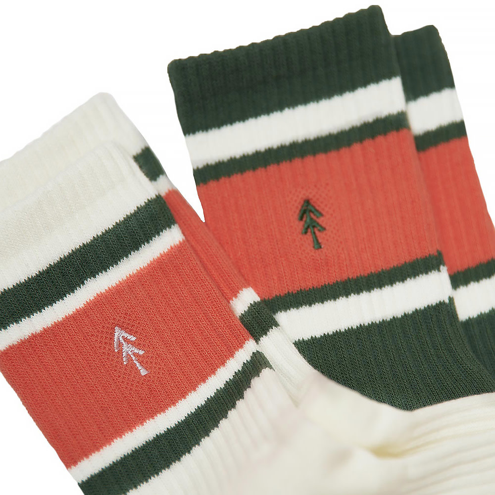 Parks Project Socks Pack of 2 - Trail Crew - Green & Natural