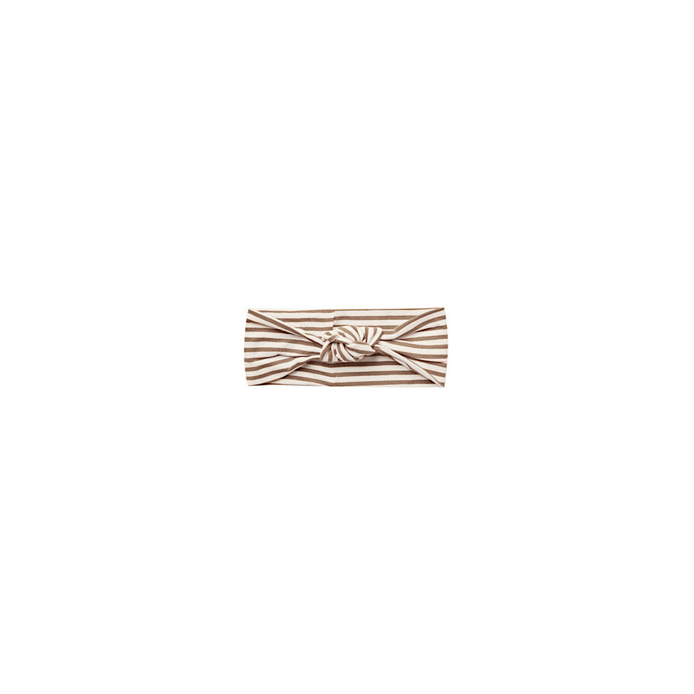 Quincy Mae Quincy Mae Knotted Headband - Cocoa Stripe