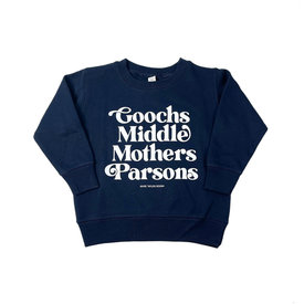 Annie Taylor Design Annie Taylor Kids Beaches Crewneck - Navy with White Lettering