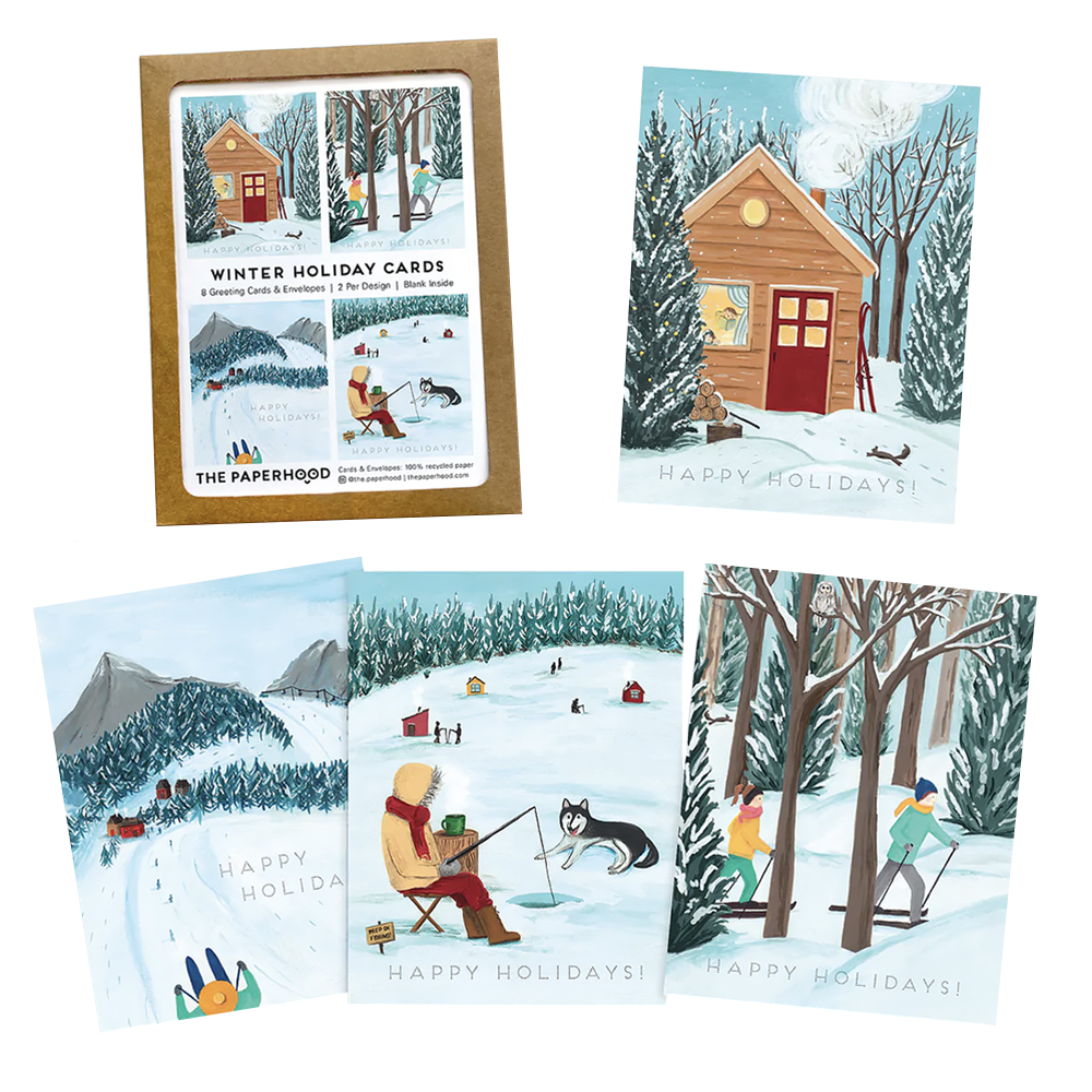 The Paperhood - Outdoor Winter Box Set of 8 Cards