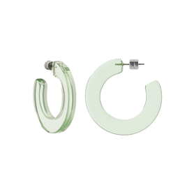 Machete Machete - Kate Hoop Earrings - Clear Green