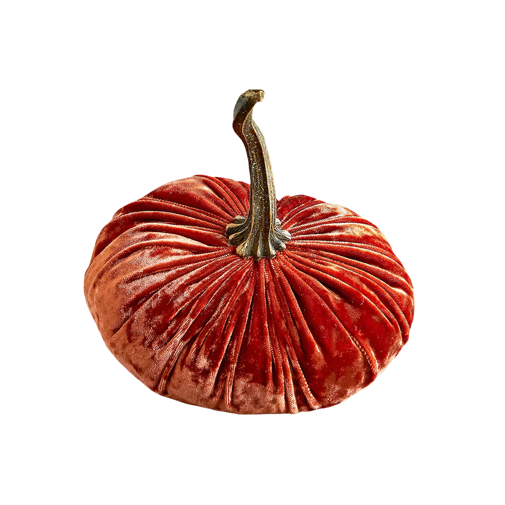 Your Heart's Content - Small Velvet Pumpkin - Luxe Burnt Orange