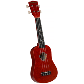 Saga Musical Instruments Diamond Head Hot Rod Soprano Ukulele - Candy Apple Red