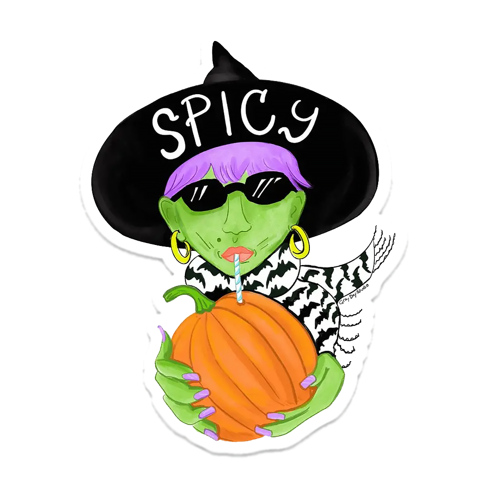 Gray Day Studio Sticker - Spicy Witch