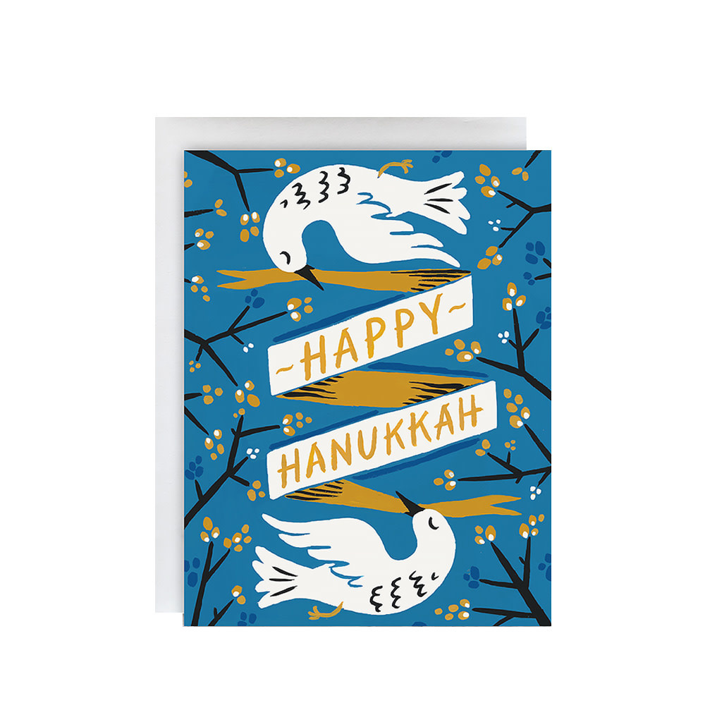 Idlewild Card - Hanukkah Doves - Box of 8