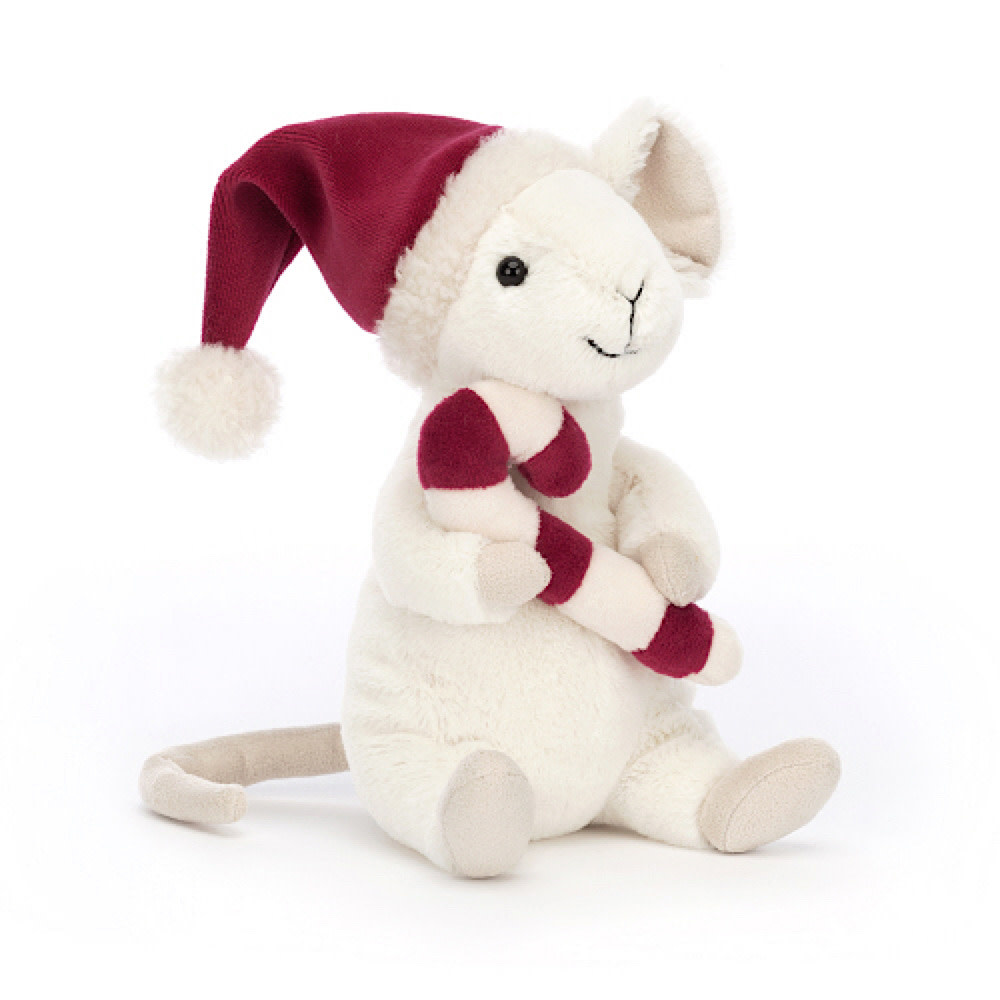 Jellycat Jellycat Merry Mouse Candy Cane - 7 Inches
