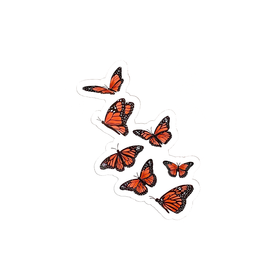 Elyse Breanne Design Elyse Breanne Design Clear Sticker - Flying Butterflies