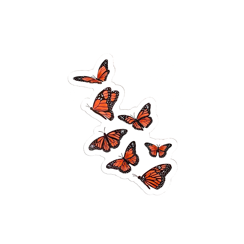 Elyse Breanne Design Elyse Breanne Design Clear Sticker - Flying Butterflies