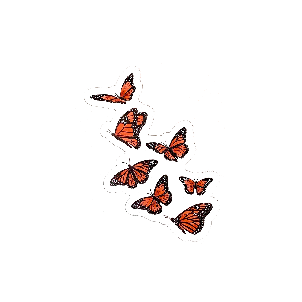 Elyse Breanne Design Elyse Breanne Design - Flying Butterflies Clear Sticker