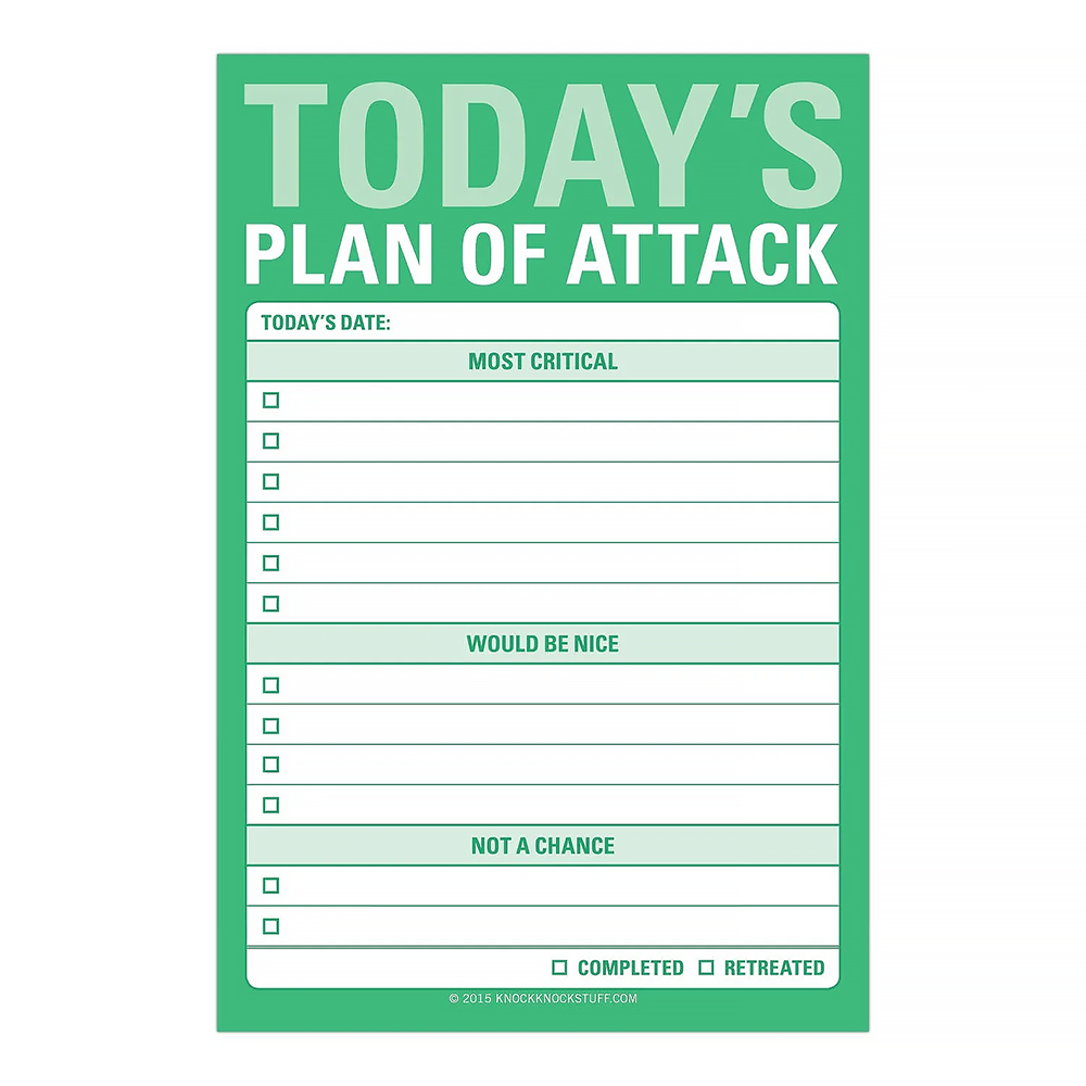 Knock Knock Great Big Sticky Notes - Today's Plan of Attack