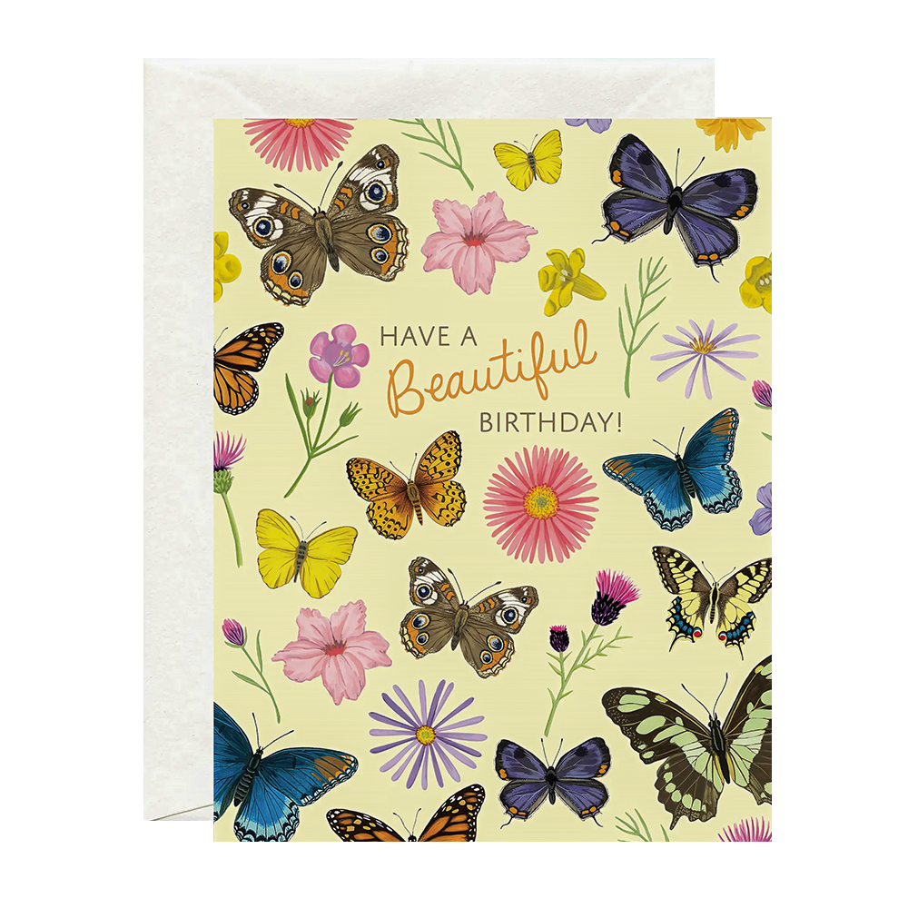 Yeppie Paper - Beautiful Butterflies Birthday Card
