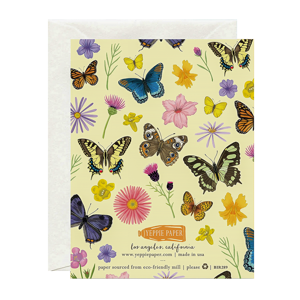 Yeppie Paper Card - Beautiful Butterflies